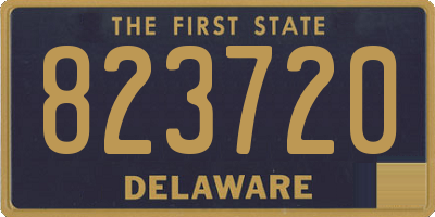 DE license plate 823720
