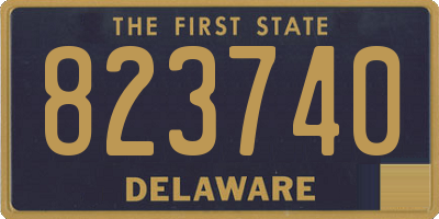 DE license plate 823740