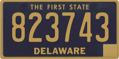 DE license plate 823743