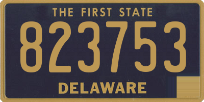 DE license plate 823753