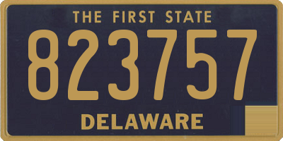 DE license plate 823757