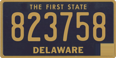 DE license plate 823758