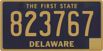 DE license plate 823767