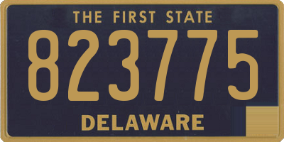 DE license plate 823775