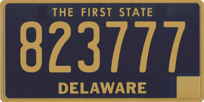 DE license plate 823777