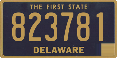DE license plate 823781