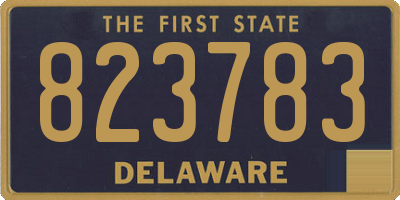 DE license plate 823783