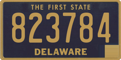 DE license plate 823784