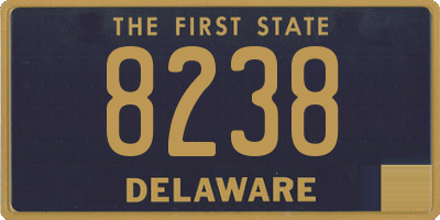 DE license plate 8238