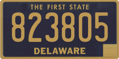 DE license plate 823805