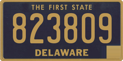 DE license plate 823809