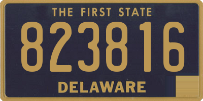 DE license plate 823816