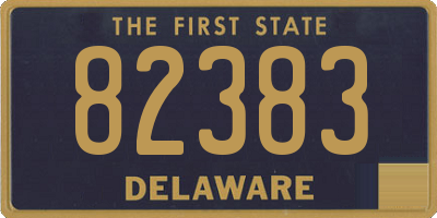 DE license plate 82383