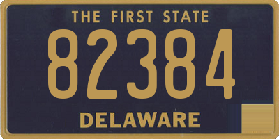 DE license plate 82384