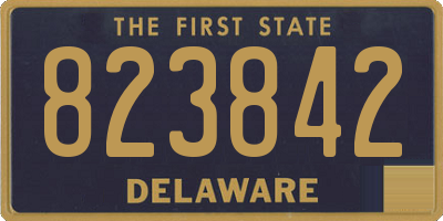 DE license plate 823842