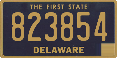 DE license plate 823854