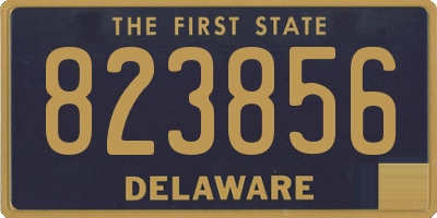 DE license plate 823856