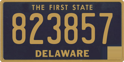 DE license plate 823857