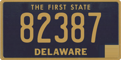 DE license plate 82387