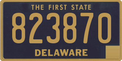 DE license plate 823870