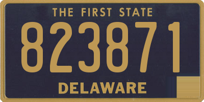DE license plate 823871