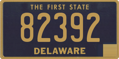 DE license plate 82392
