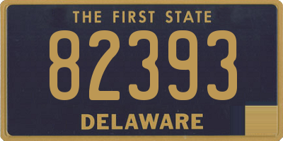 DE license plate 82393
