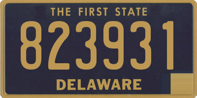 DE license plate 823931