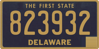 DE license plate 823932