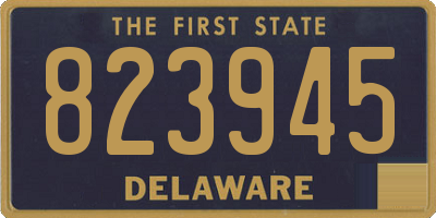 DE license plate 823945