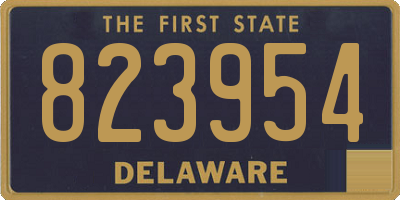 DE license plate 823954