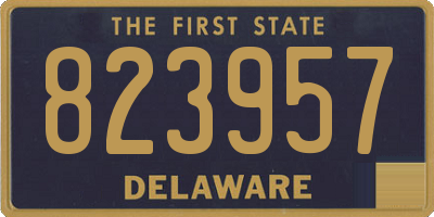 DE license plate 823957