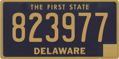 DE license plate 823977