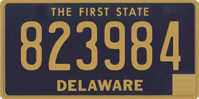 DE license plate 823984