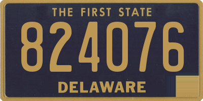 DE license plate 824076