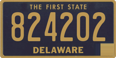 DE license plate 824202