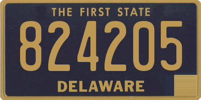 DE license plate 824205