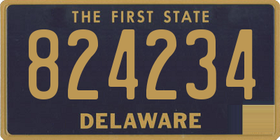 DE license plate 824234