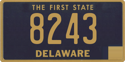 DE license plate 8243