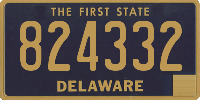 DE license plate 824332