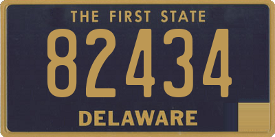 DE license plate 82434
