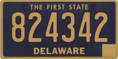 DE license plate 824342