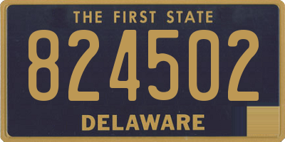 DE license plate 824502