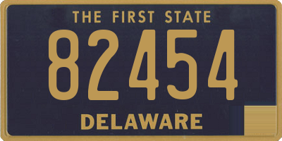 DE license plate 82454