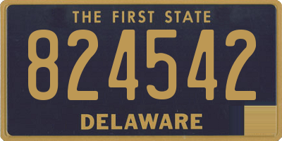 DE license plate 824542