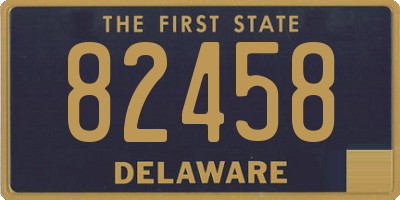 DE license plate 82458