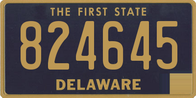 DE license plate 824645