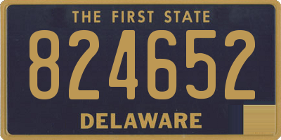 DE license plate 824652