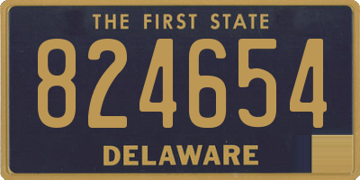 DE license plate 824654