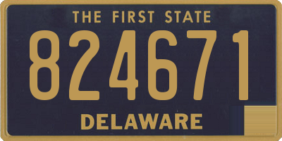 DE license plate 824671